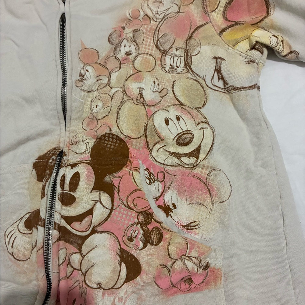 Disney Cream Hoodie with Mickey Mouse Design - Picture 4 of 6